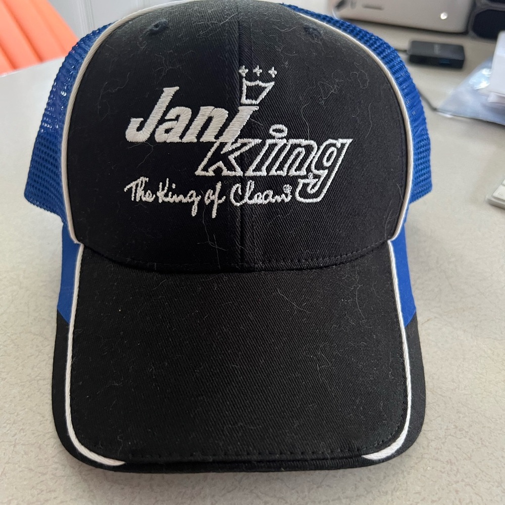 Jan King Black and Blue Trucker Hat
